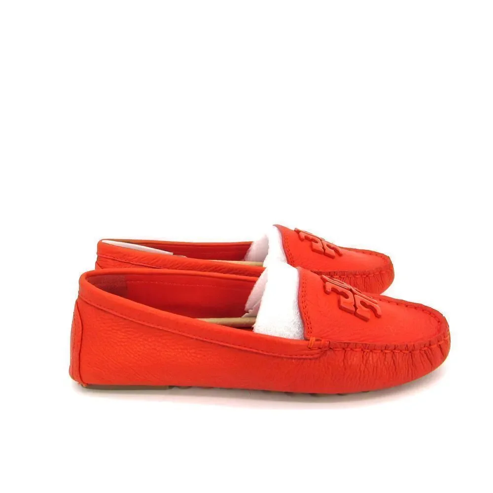 Tory Burch Lowell 2 Driver Loafers in Spicy Orange SZ 6.5 - Picture 2 of 8